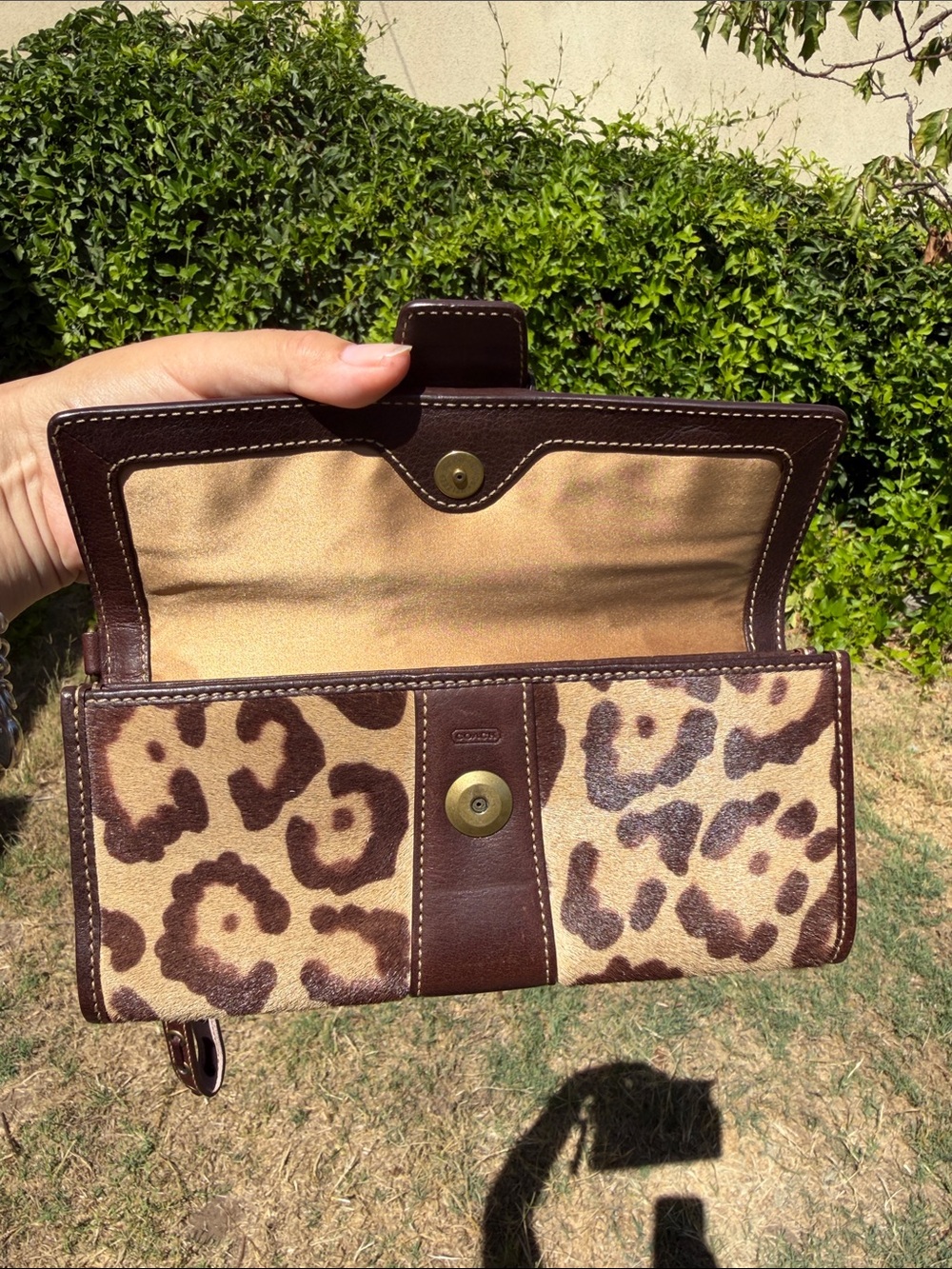 HTF Rare Vintage Coach Madison Ocelot haircalf suede bag & matching wristlet - Picture 16 of 17